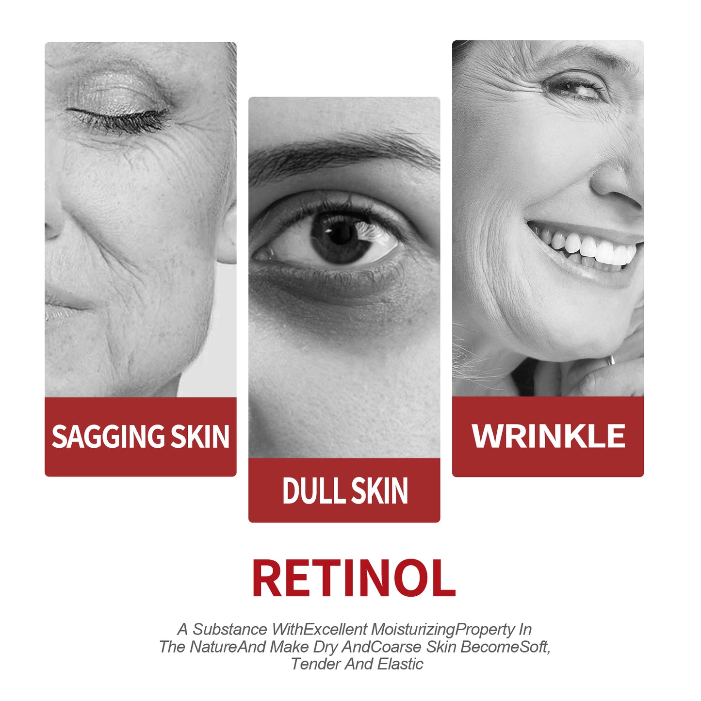 Retinol Moisturizing Cream Lightens Fine Lines and Dark Circles Moisturizes and Tightens Pores Anti-Aging Cream