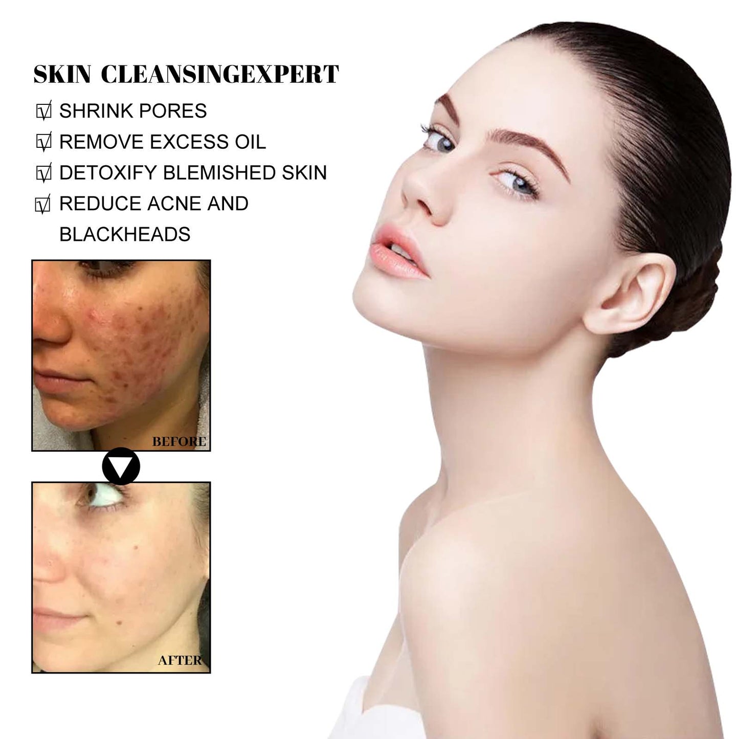 Blackhead Cleansing Mud Mask Cleans Blackheads, Skin Oil, Tightens Pores, Cleanses and Moisturizes Skin